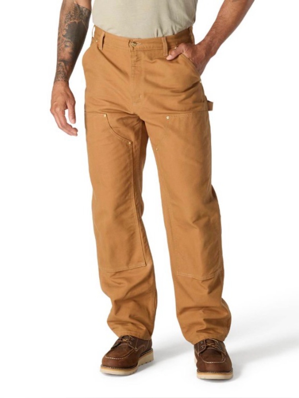 CARHARTT B11 BRN Dungaree Fit Duck Canvas Men’s Work Pant w40 x l30